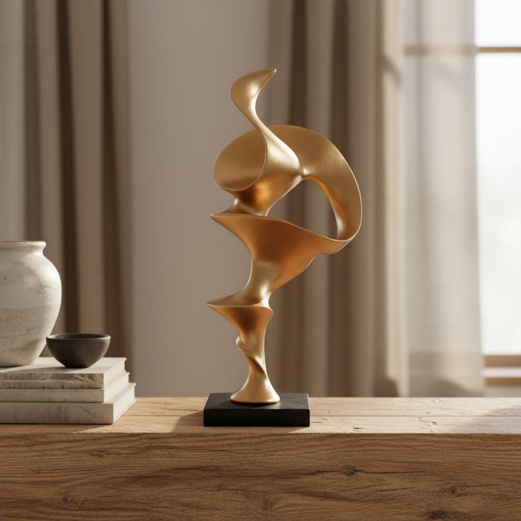 Abstract Dancer Sculpture Wabi-Sabi Aesthetic Woman Figurine Modern Decorative Sculpture Sandstone Room Display Decoration