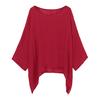 Women's Big Size Loose Cotton Linen Nine Sleeve Top T-Shirt