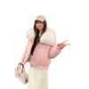 New lamb wool big fur collar women's short fashion sense celebrity temperament small winter down cotton-padded coat