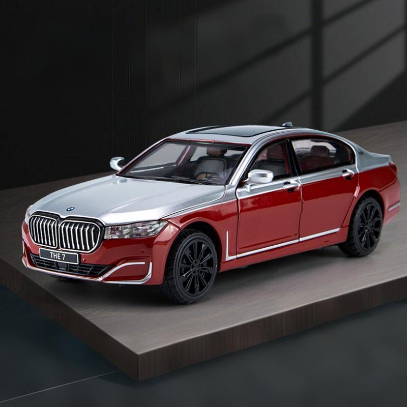 1:24 BMW 760LI 530LI I5M60 Миниатюрная литая игрушечная машинка Модель транспортного средства Домашний декор и украшения для рабочего стола компьютера Праздничный подарок