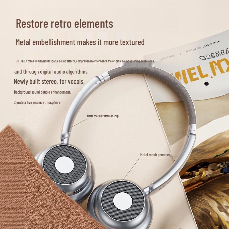 Philips Retro Wireless Bluetooth Over-Ear Headset