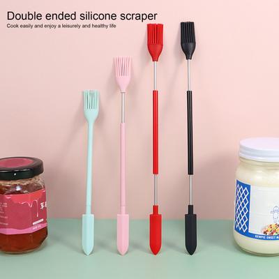 Шпатель для макияжа телескопический заостренный пищевой силиконовый двухсторонний скребок ложка кухонные принадлежности