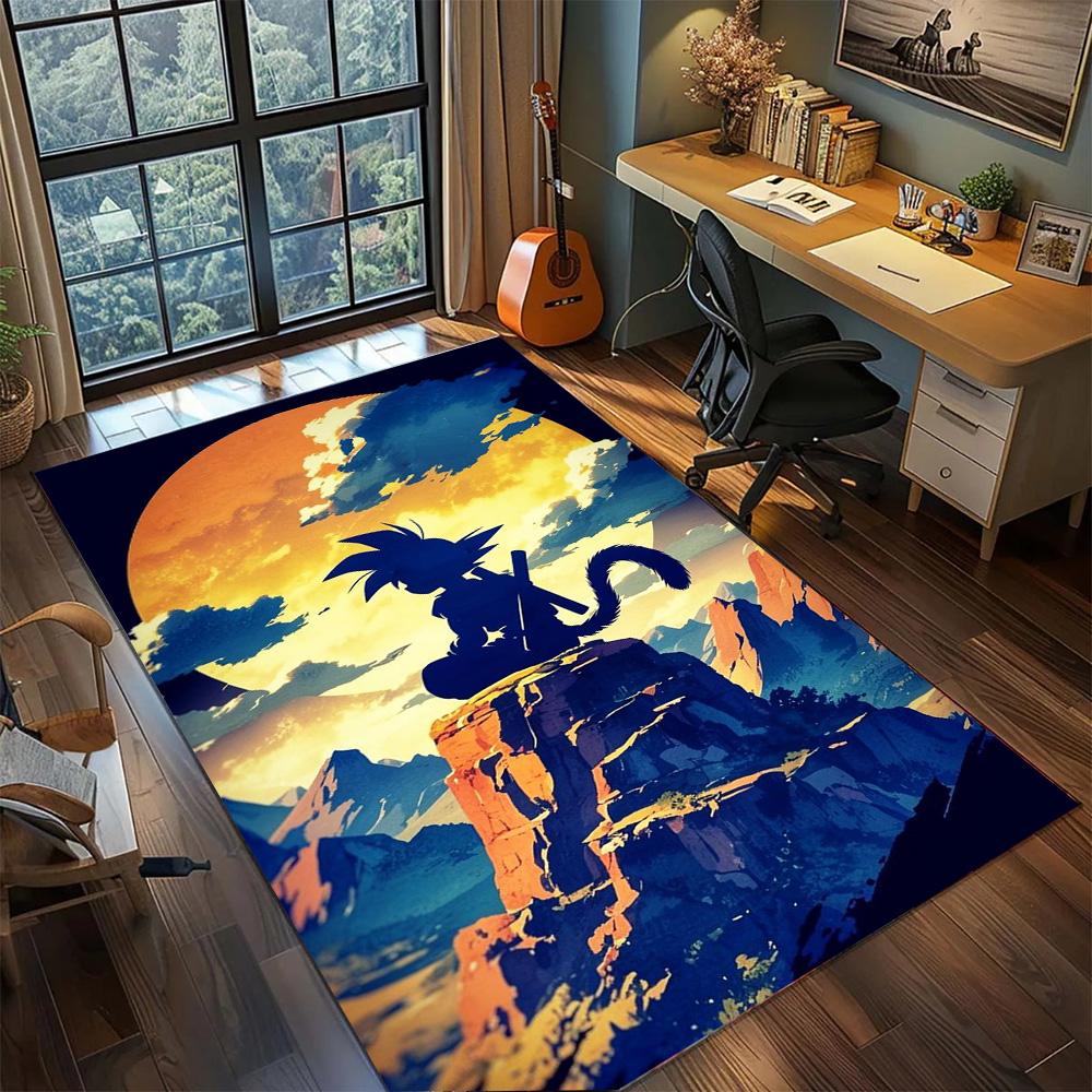 Goku Rug Bedroom Essential Decor, Non Slip Washable Large Area Carpet Floor Mat Gamer Room.-TING
