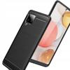 Карбоновый чехол-накладка для Samsung Galaxy A42 5G черный