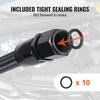 VEVOR 6AN Fuel Line Kit, 20 FT Fuel Hose Kit, 0.34" Nylon Stainless Steel Braided Fuel Line Oil/Gas/Diesel Hose End Fitting Kit
