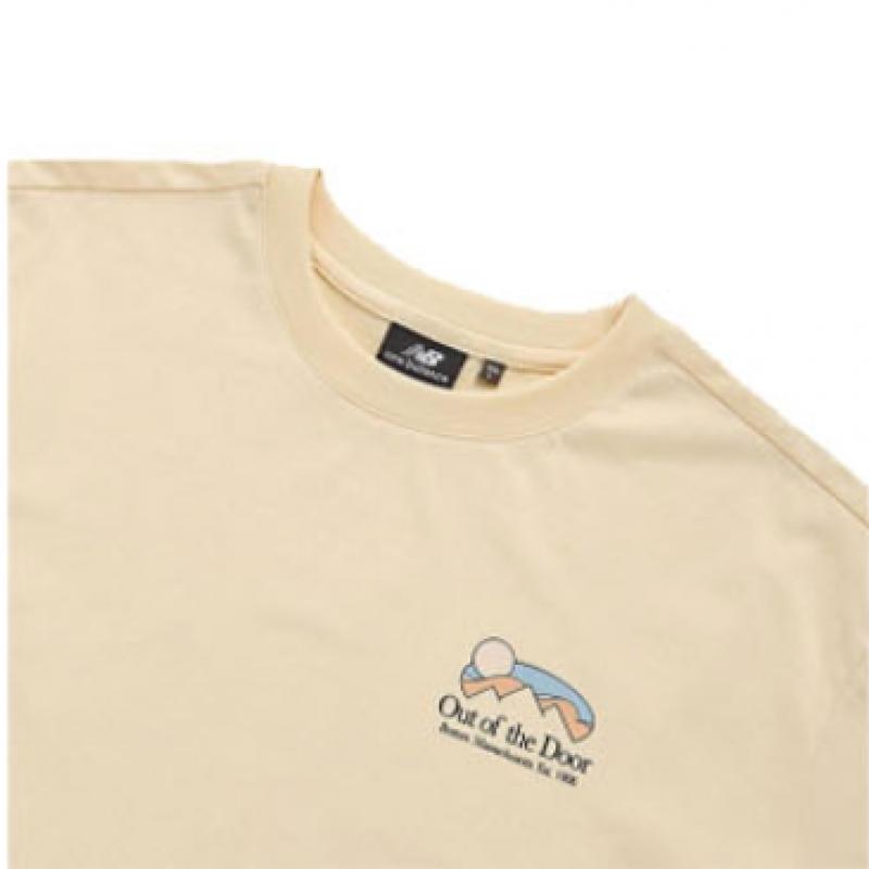 New Balance Футболка с коротким рукавом Half Club Nbnec2l323 Ye Ivy Girl Backpacking, футболка унисекс