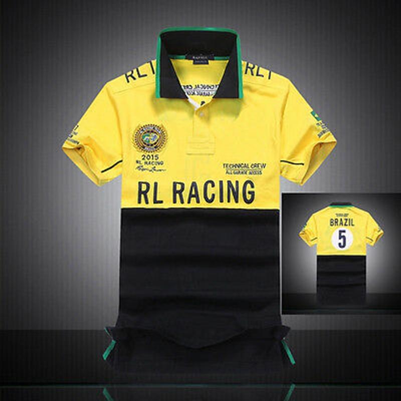 Новая мужская футболка с коротким рукавом Rl Racing, смесь хлопка, удобная, классический дизайн