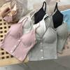 Women Knitted Tank Top Strap Vest Sexy Female Knitting Crop Top Chest Wrap Cotton Underwear