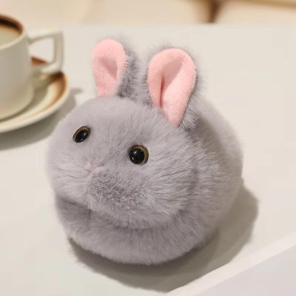Fluffy Bunny Stuffed Animal Round Plush Rabbit Doll Kawaii Rabbit Plush Toy Home Decor
