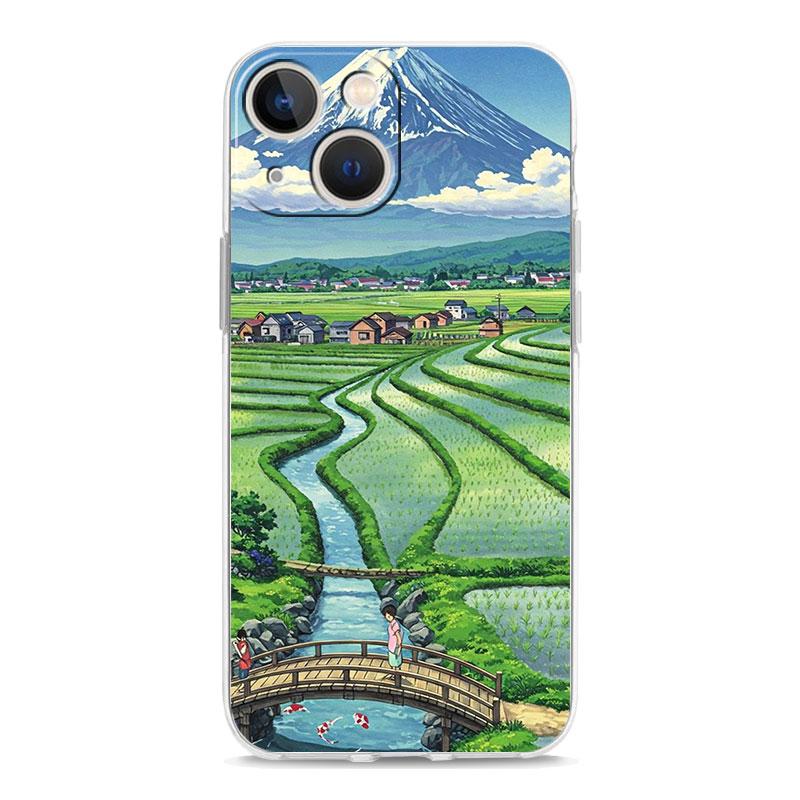 Чехол для iPhone 17 Чехлы iPhone Air 16 15 12 13 14 Pro Max 7 8 Plus 16Pro iPhone11 Обложка Пейзаж Природа Японии