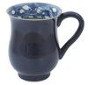 Maeken, Kyoto Ware, Kiyomizu Ware, Shiho Kiln, Blue Lacquered Arabesque Mug, D4-11 Blue