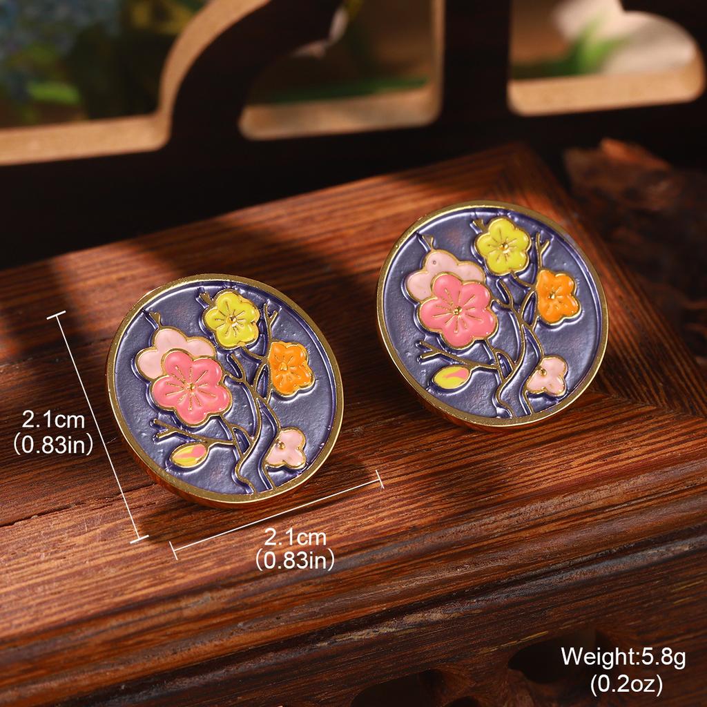 Antique new Chinese style flower fringed pearl earrings Hanfu accessories earrings imitation Hetian jade green agate temperament ear hook