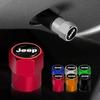 Alloy Car Tire Valve Stem Caps 4Pcs For Jeep Renegade Wrangler JK JL Grand Anti-Dust Anti-Leak Wheel Valve Cover Accessories LVCZN1