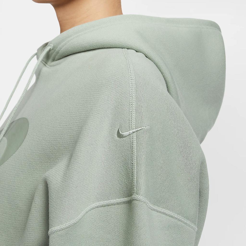 Nike Спортивная одежда с логотипом, повседневная удобная короткая толстовка с капюшоном, женские толстовки Horizon-Green FV7778-370