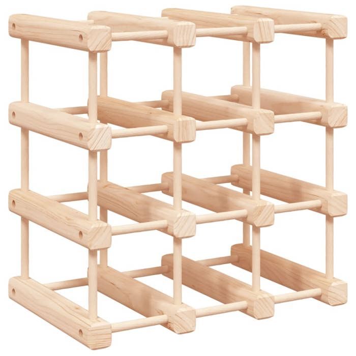 VidaXL Casier à vin pour 12 bouteilles 36x23x36 cm bois massif de pin 353750