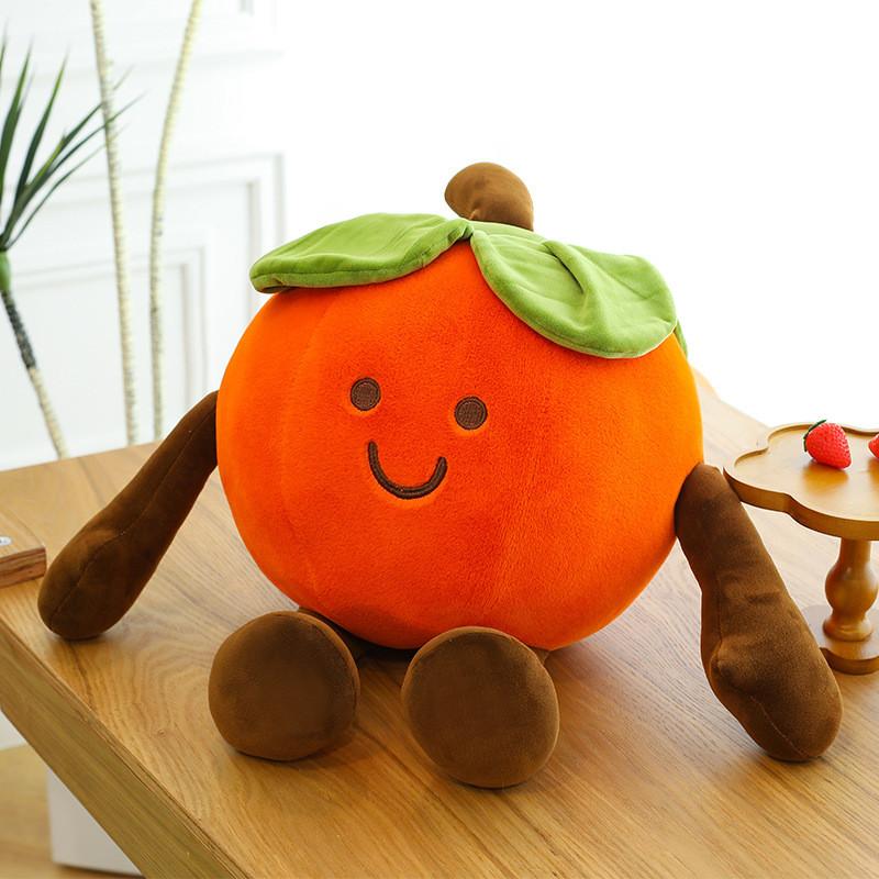 Novelty Plush Pillow With Persimmon And Peanut Animal Designs For Kids And Collectors