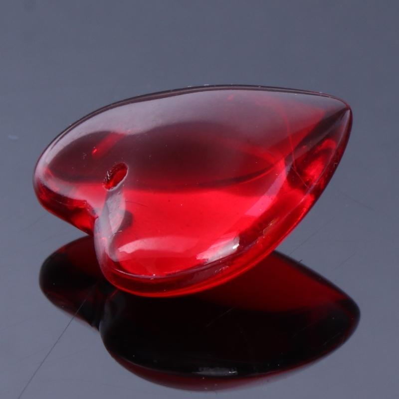 Love Heart Shaped Pendant Crystal Glass Peach Heart Loose Beads Charm for DIY Jewelry Necklace Earrings Making