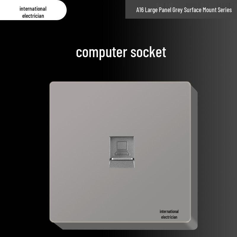 Сверхтонкая 16A накладная электрическая розетка с пятиконтактной настенной панелью для бытового использования и использования с кондиционером