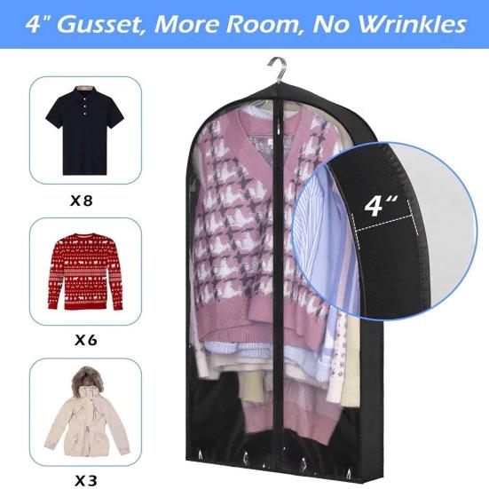 1/5 шт. сумка для одежды пыленепроницаемая водонепроницаемая дышащая прозрачная молния ПВХ шкаф висит одежда деловой костюм пальто платье пылезащитный чехол