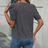 Летняя женская повседневная футболка-пуловер, футболка с коротким рукавом
