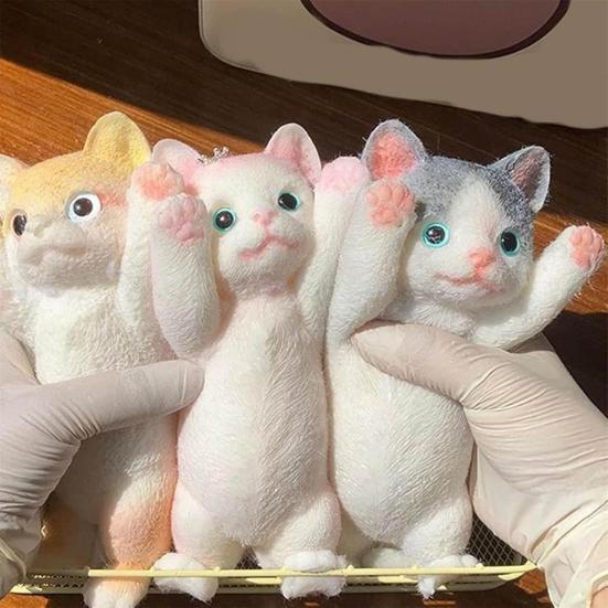 Игрушка для снятия стресса с кота, игрушка для снятия тревожности и стресса с котятами, сенсорная игрушка для детей, подростков и взрослых, мягкая игрушка-антистресс TPR, игрушка-фиджет для животных