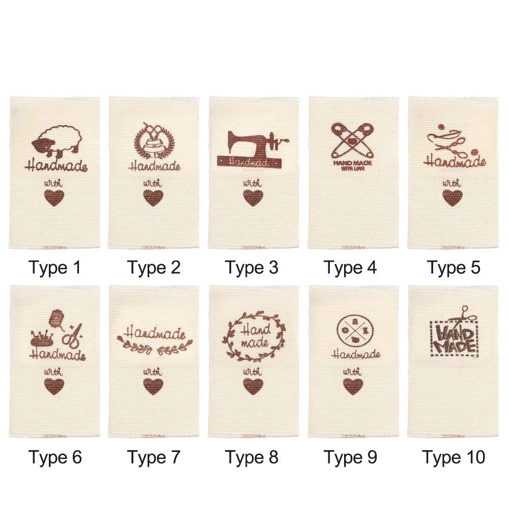 Woven Knitted Supplies Handmade With Love Clothing Tags Cloth Garment Labels Sewing Accessories