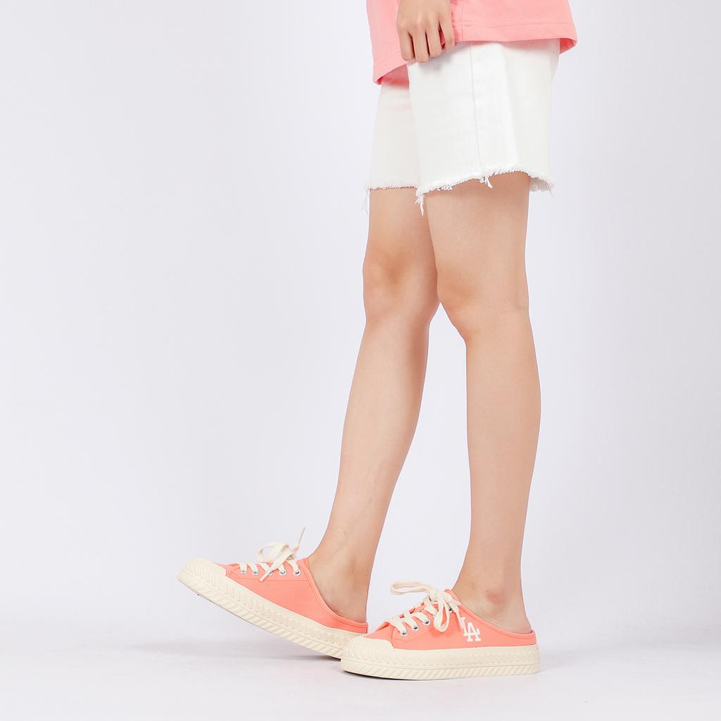 MLB Playball Mule Slip-On Non-Slip Durable Low-Top Canvas Shoes Unisex sneakers Cherry-Blossom-Pink 32SHS1111-07P