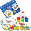 Kids 155 Wooden Piece Creative Puzzle Set With Shape And Color Cognition