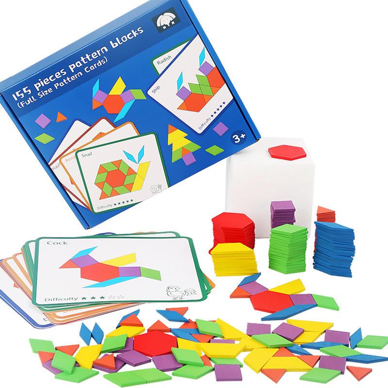 Kids 155 Wooden Piece Creative Puzzle Set With Shape And Color Cognition