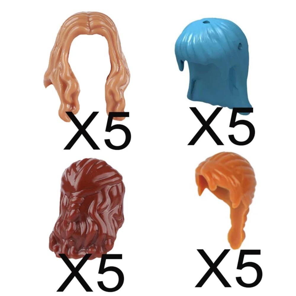 City Building Blocks Body Character Clothing Accessories Helmet Hat Colorful Hair Hairstyle Mini Brick Compatible Toy Gift X040