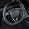 Для Tesla New Model 3 Highland 2024-24 аксессуары чехол на руль настоящее сухое углеродное волокно 3K240G декоративный чехол на руль