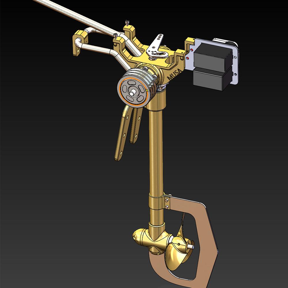 Four-stroke Single-cylinder Boat Model Hanger for Diesel Engine Special Hanger for 0.9/1-meter Boat Model Toys