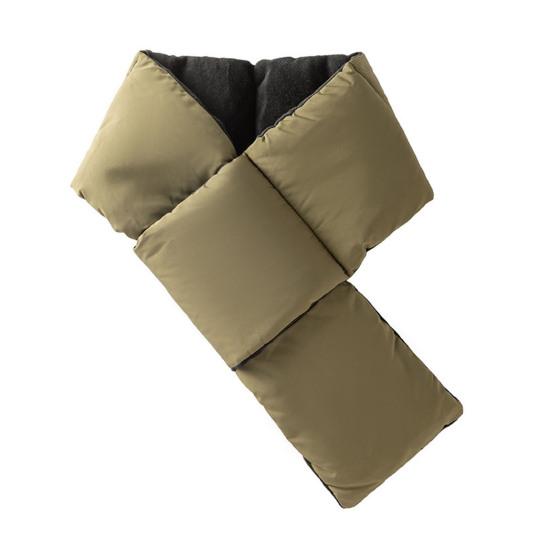 Winter Warm Scarf Solid Color Thickened High-Density Windproof Fabric Wrap Design Women Down Scarf Daily Outdoor Use