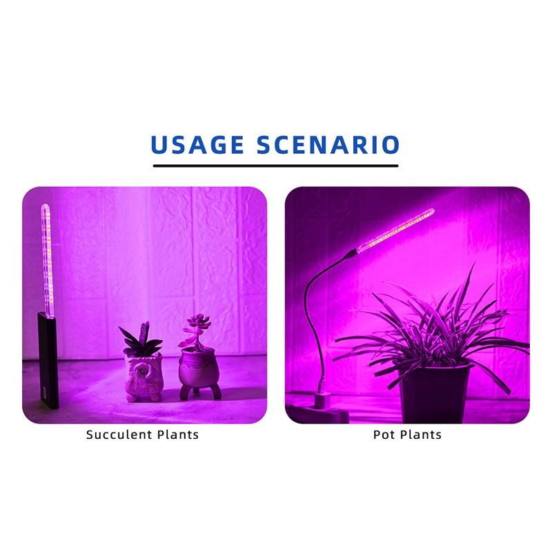 10 Вт светодиодный светильник для выращивания растений USB портативный светодиодный светильник для выращивания растений DC5V полный спектр фитолампа 21 светодиодный вращающийся светильник для помещения
