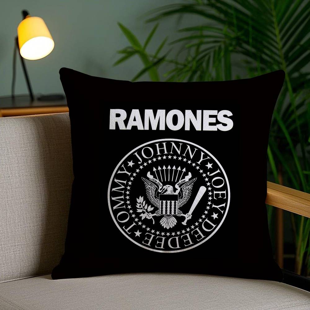 Наволочка Rock R-Ramones для офисного дивана, кресла в общежитии, короткий плюш, двусторонняя печать, декоративная подушка для дома