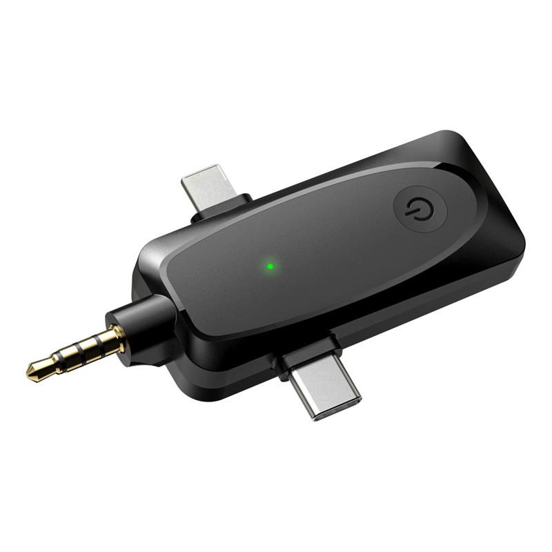 Vandlion 3 в 1 петличный микрофон Plug And Play 3,5 мм с умным шумоподавлением, 120 м, беспроводная передача, беспроводной микрофон