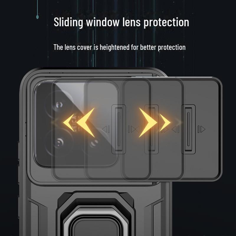 Противоударный чехол для защиты объектива серии Xiaomi 14 с выдвижным окошком