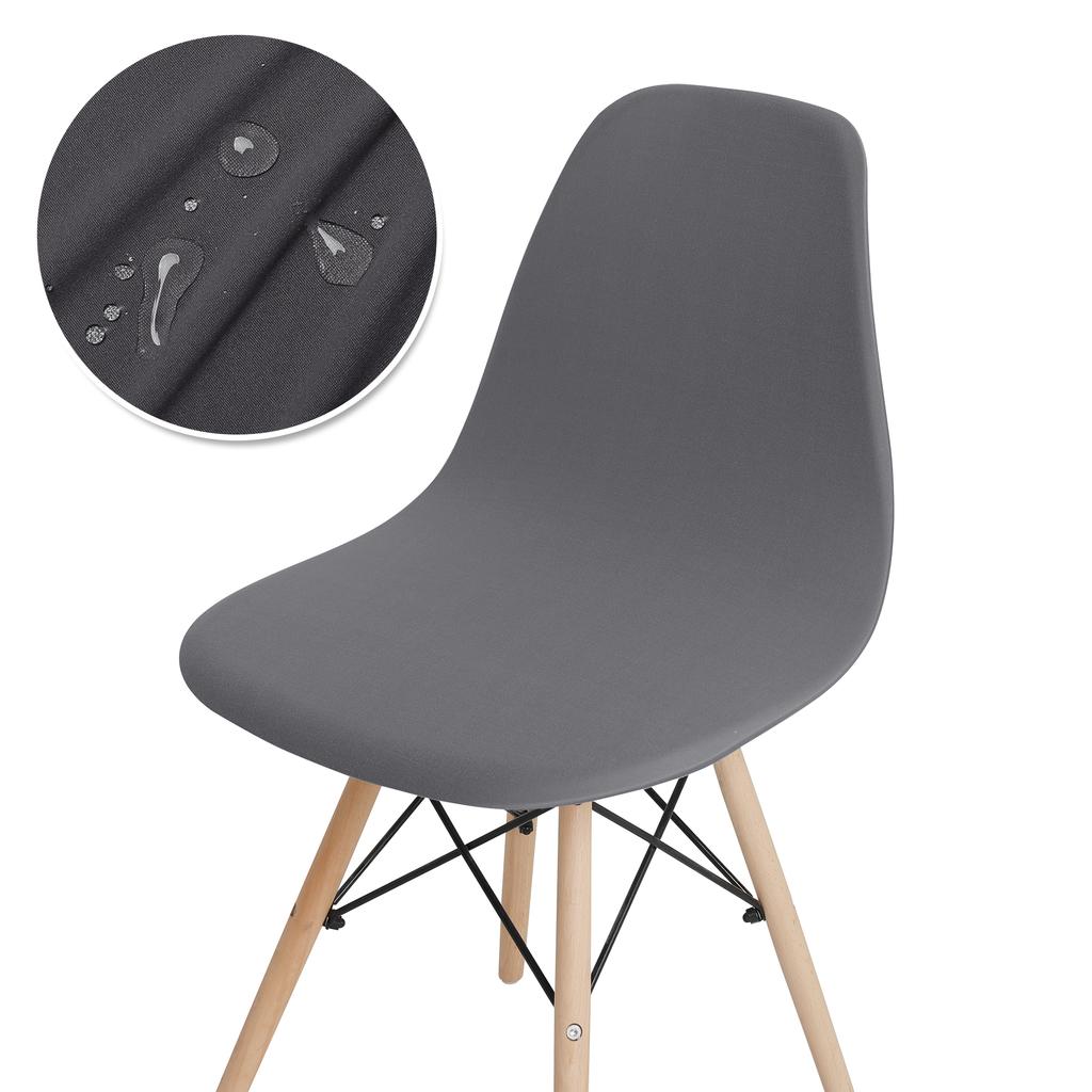 Водонепроницаемый чехол на стул, эластичный чехол на стул с короткой спинкой, эластичный однотонный чехол на сиденье для отеля, дома, гостиной, 1 шт.