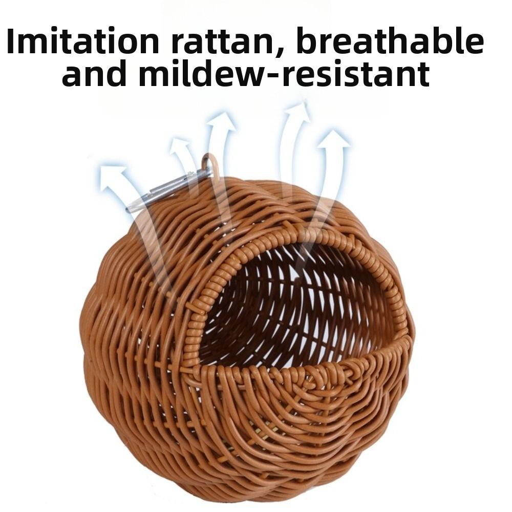 Breathable Bird Hammock for Cage Wear-resistant Bird Breeding House Woven Bird Nest Pet Parrots