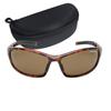 CAPTAIN STAG Sports Sunglasses with Plastic Men's Case, Frame, Brown, CS-S008-3-EH-72