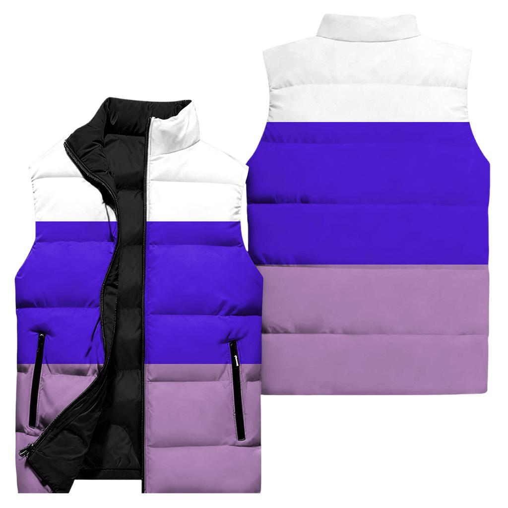 Ladies' Casual And Fashionable Sleeveless Vest Conventional Pattern Cotton Jacket