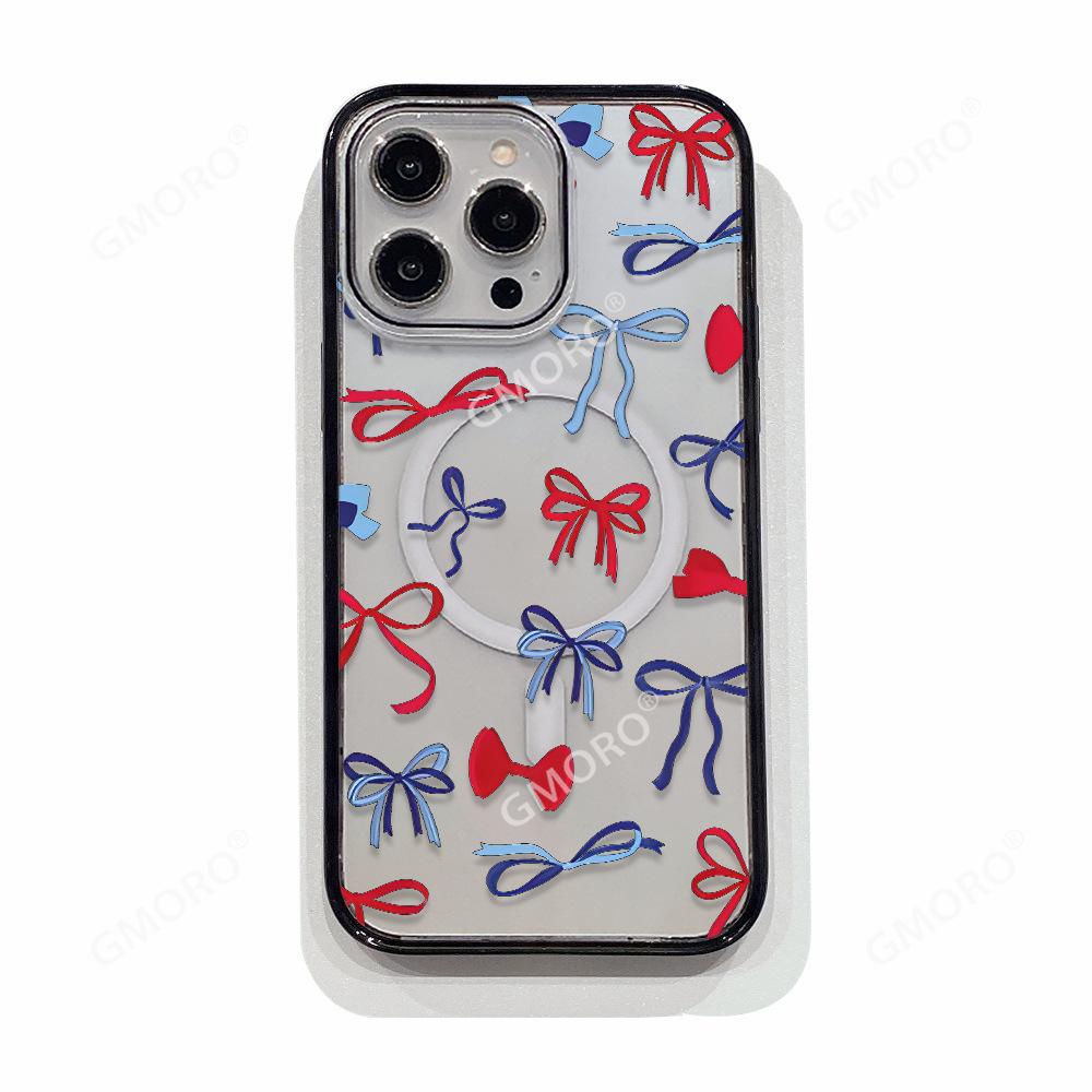 Новый цветной бант для чехла премиум-класса для мобильного телефона iPhone17 Apple 16Pro акриловый жесткий чехол