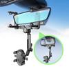 Car Interior Mirror Phone Holder Adjustable Telescopic Multifunctional Phone Car Stand Retractable Rearview Mirror Phone Mount