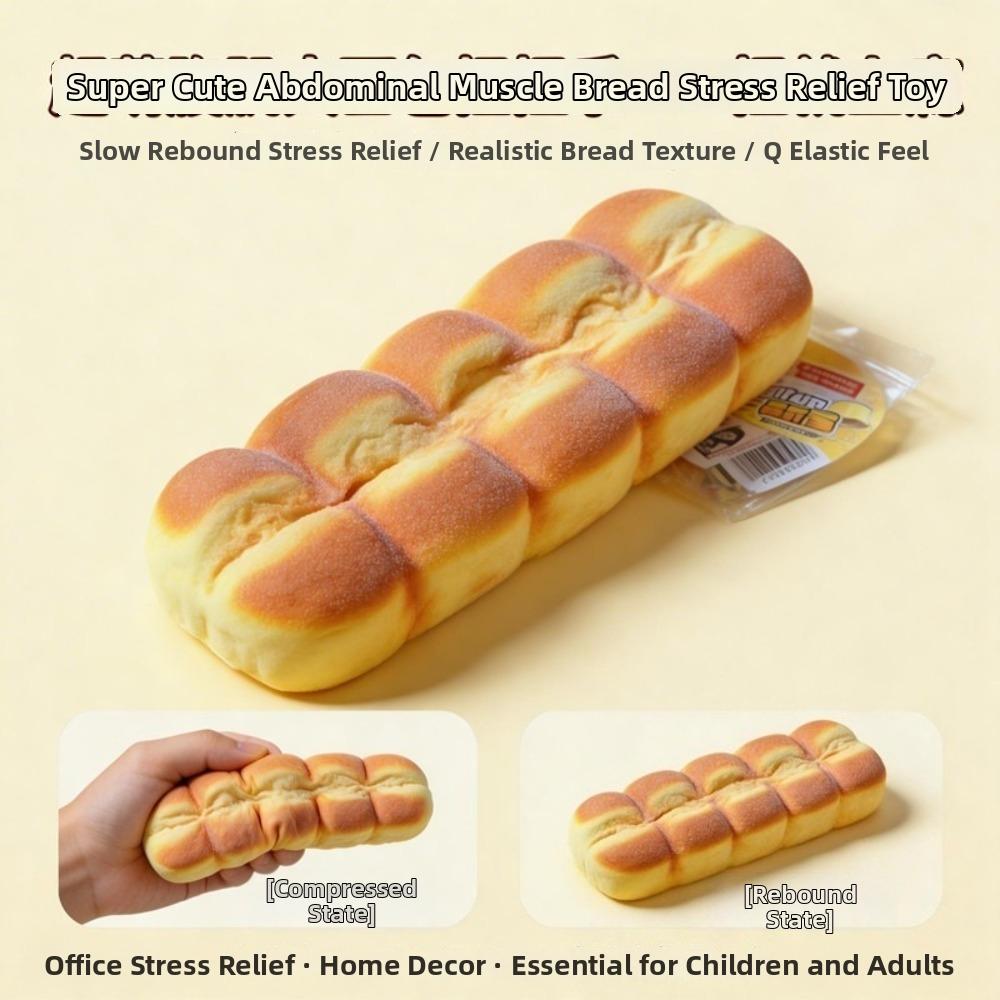 Soft Texture Slow Rising Toy PU Material Bread Squeeze Toy Funny Stress Relief Toy For ASMR