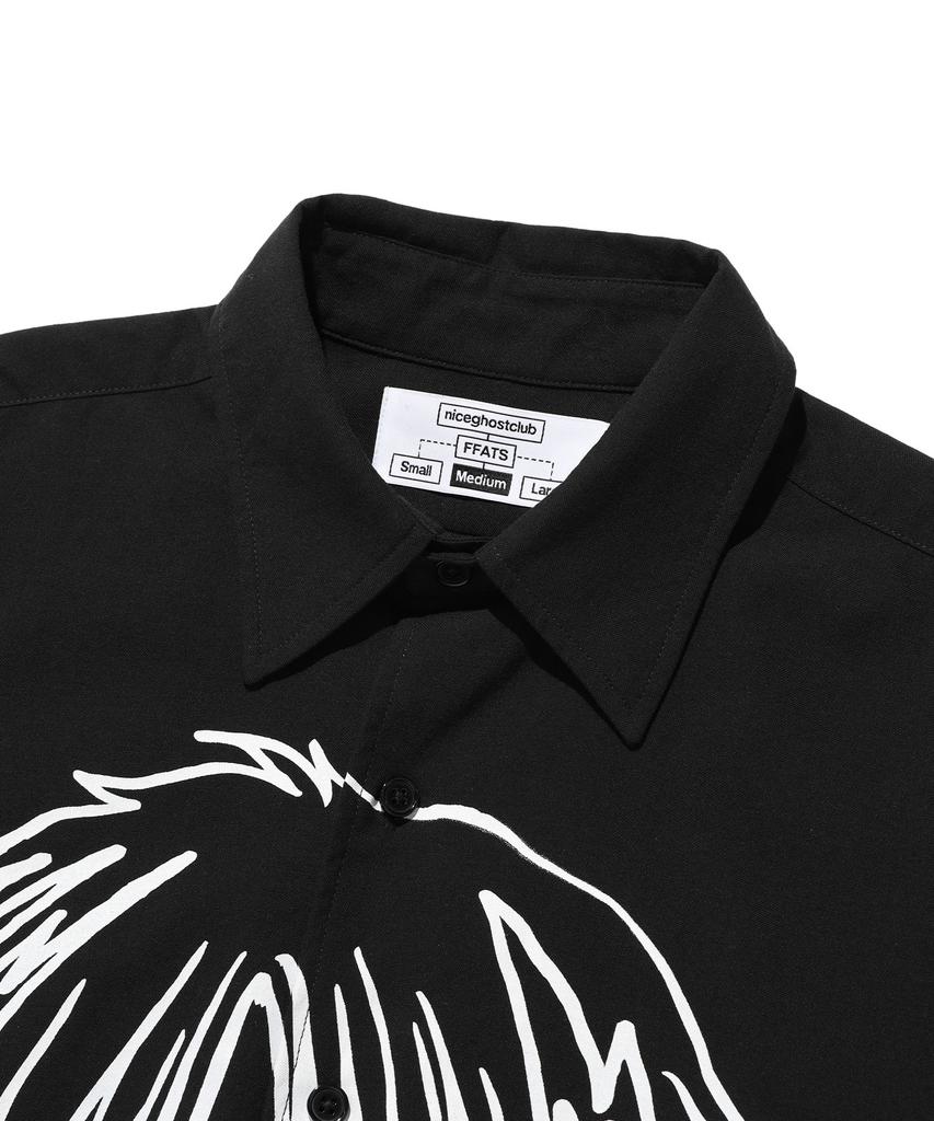 NICEGHOSTCLUB Ffats Girl Oxford Big Big Shirt_Black(Ng2Esuw301A)