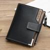 Men Wallets PU Leather Zipper Short Luxury Coin Pocket Card Holder Male Wallet Clutch Photo Holder Man Purses Wallet