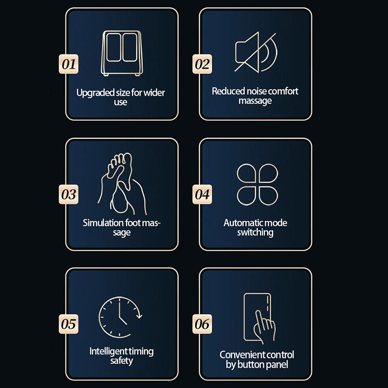 Массажер для ног Давление воздуха Массажер для ног и икр Расширенный и Увеличенный