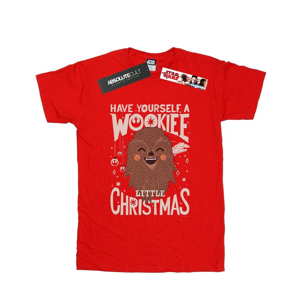 Star Wars Womens/Ladies Wookiee Little Christmas Cotton Boyfriend T-Shirt