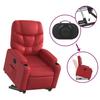 Recliner with Rising Function Red PU Leather