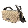 Gucci Classic Double G Logo Zipper Closure Printed Canvas Shoulder Bag Unisex Shoulder Bag Brown 630915-KV9KN-9886